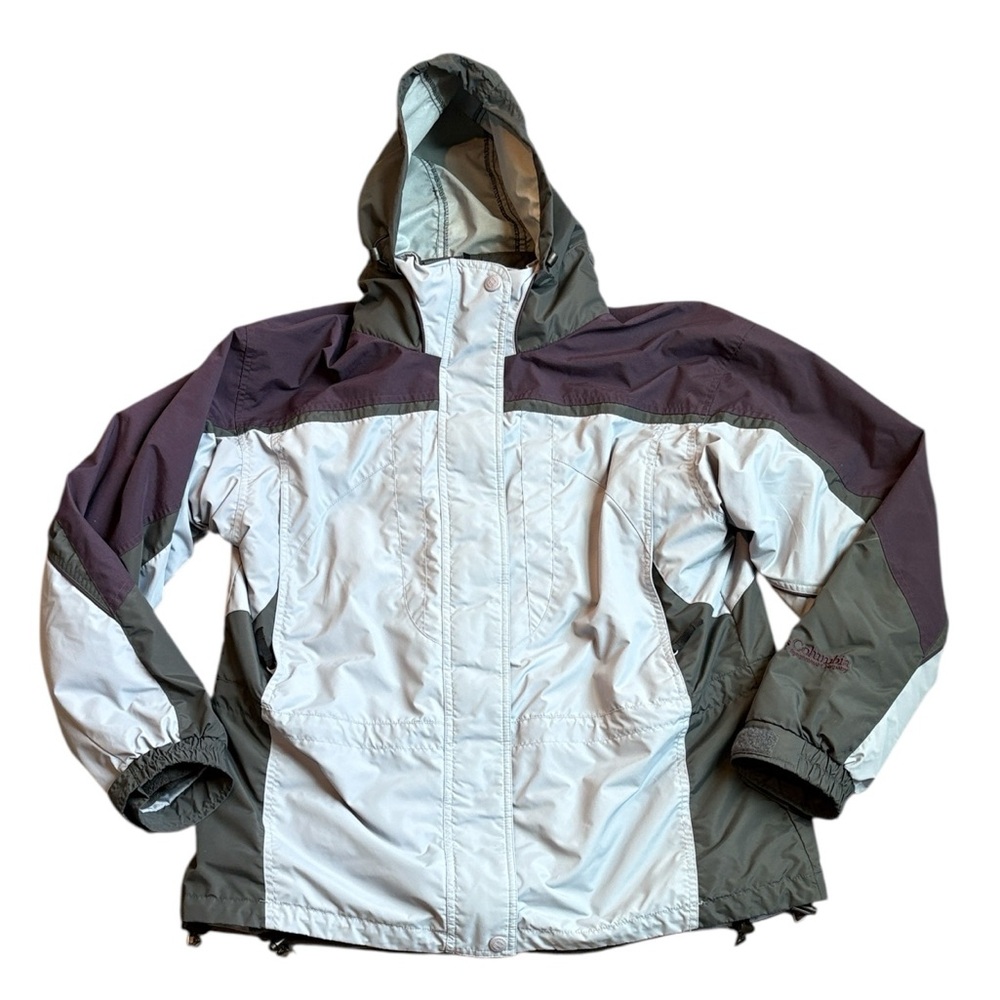 Columbia Interchangable 3-in-1 Winter Coat Women’s L Blue Hood Fleece Lining